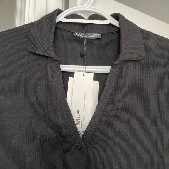 NWT- Zara Ribbed Polo Dress - Picture 6 of 7